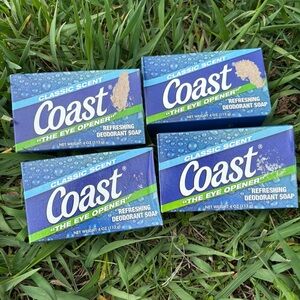 Coast Classic Scent Deodorant Soap Lot of 4 Bars‎ “The Eye Opener” New in Boxes